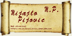Mijajlo Pijović vizit kartica